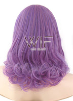 15" Wavy Mixed Purple Synthetic Wig PL500