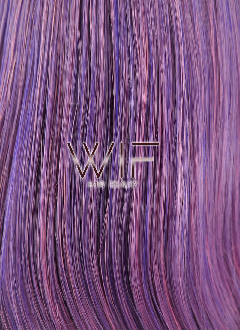 15" Wavy Mixed Purple Synthetic Wig PL500