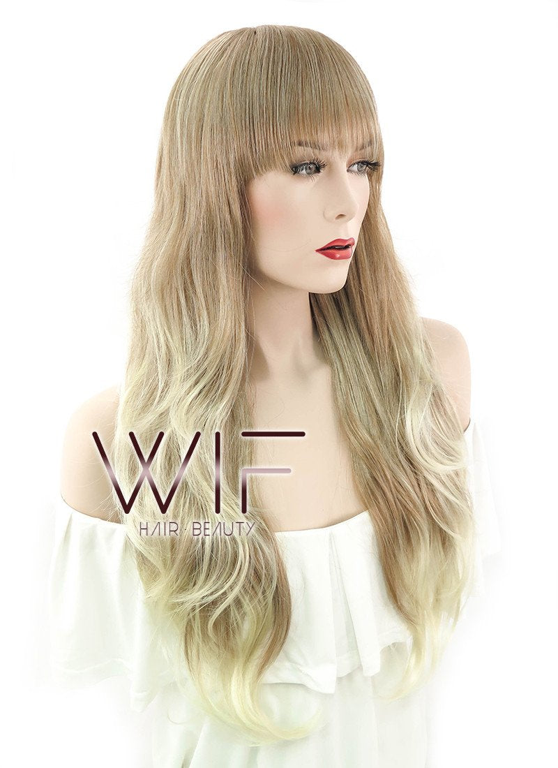 26" Wavy Mixed Blonde Synthetic Wig PP04