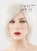 12" Straight White Synthetic Wig RC36