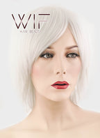 12" Straight White Synthetic Wig RC36