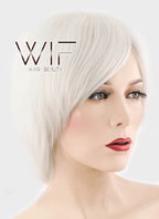 12" Straight White Synthetic Wig RC36