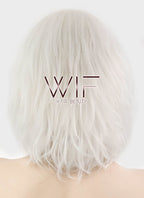 12" Straight White Synthetic Wig RC36