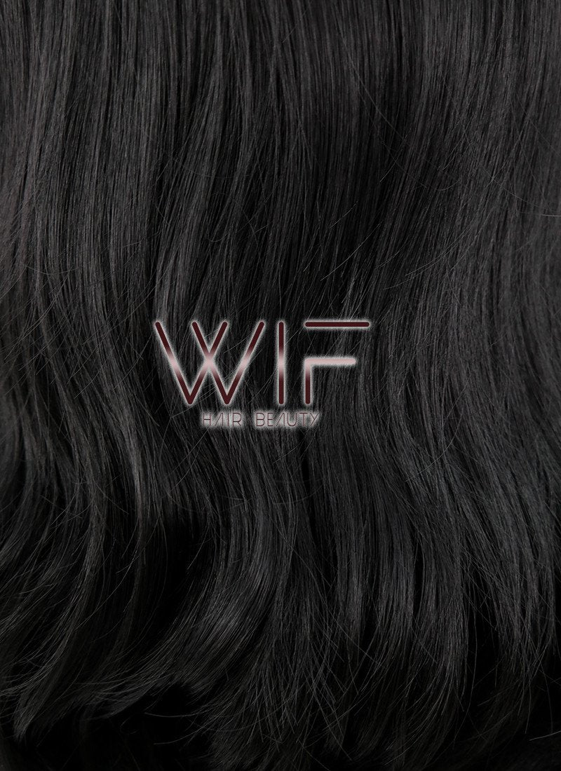 27" Wavy Black Synthetic Wig SS01