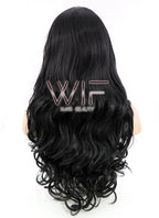 27" Wavy Black Synthetic Wig SS01