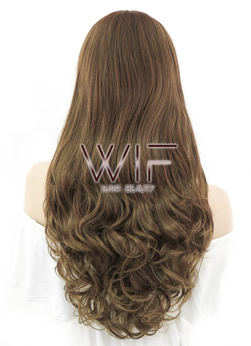 27" Wavy Brown Synthetic Wig SS149