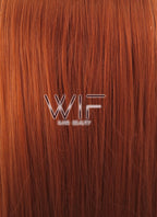 22" Straight Brownish Orange Synthetic Wig TB1117