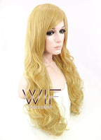 31" Wavy Yellow Blonde Synthetic Wig TB1469