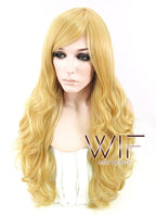 31" Wavy Yellow Blonde Synthetic Wig TB1469