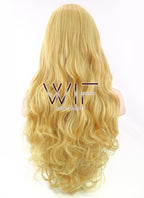 31" Wavy Yellow Blonde Synthetic Wig TB1469