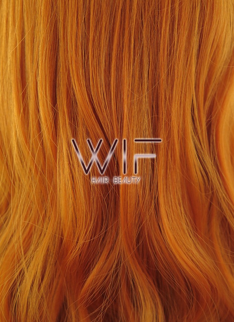 31" Wavy Orange Synthetic Wig TB1607