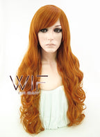 31" Wavy Orange Synthetic Wig TB1607