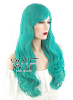 26" Wavy Turquoise Green Synthetic Wig TB1324