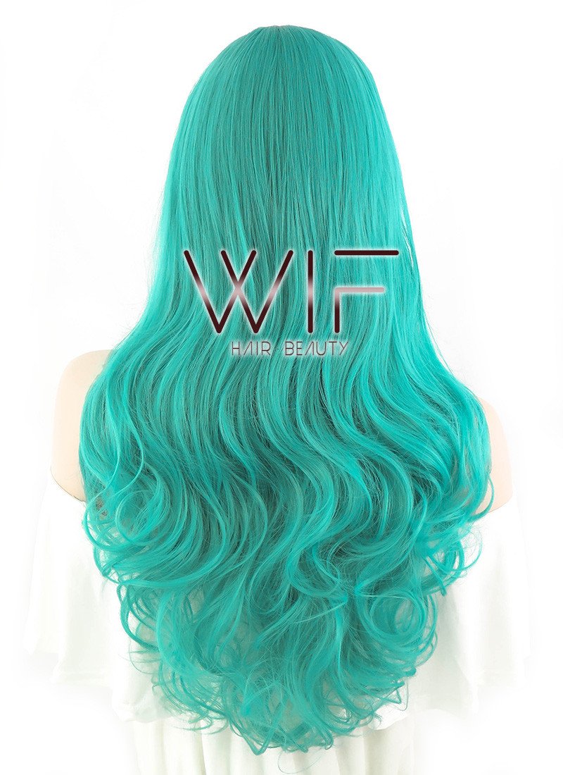 26" Wavy Turquoise Green Synthetic Wig TB1324