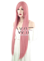 39" Straight Milkshake Pink Synthetic Wig TB1381