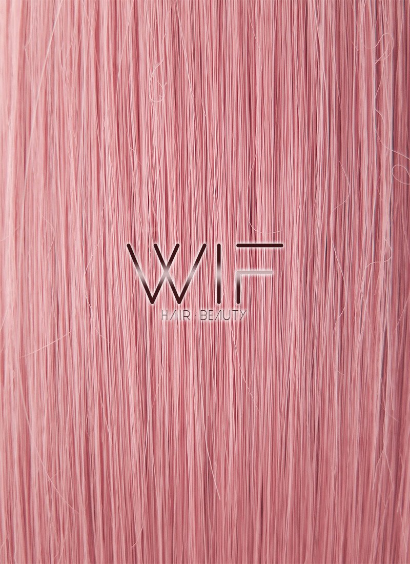 39" Straight Milkshake Pink Synthetic Wig TB1381