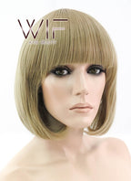 12" Straight Blonde Synthetic Wig TBZ1082
