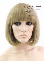 12" Straight Blonde Synthetic Wig TBZ1082