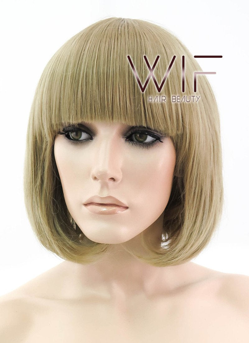 12" Straight Blonde Synthetic Wig TBZ1082
