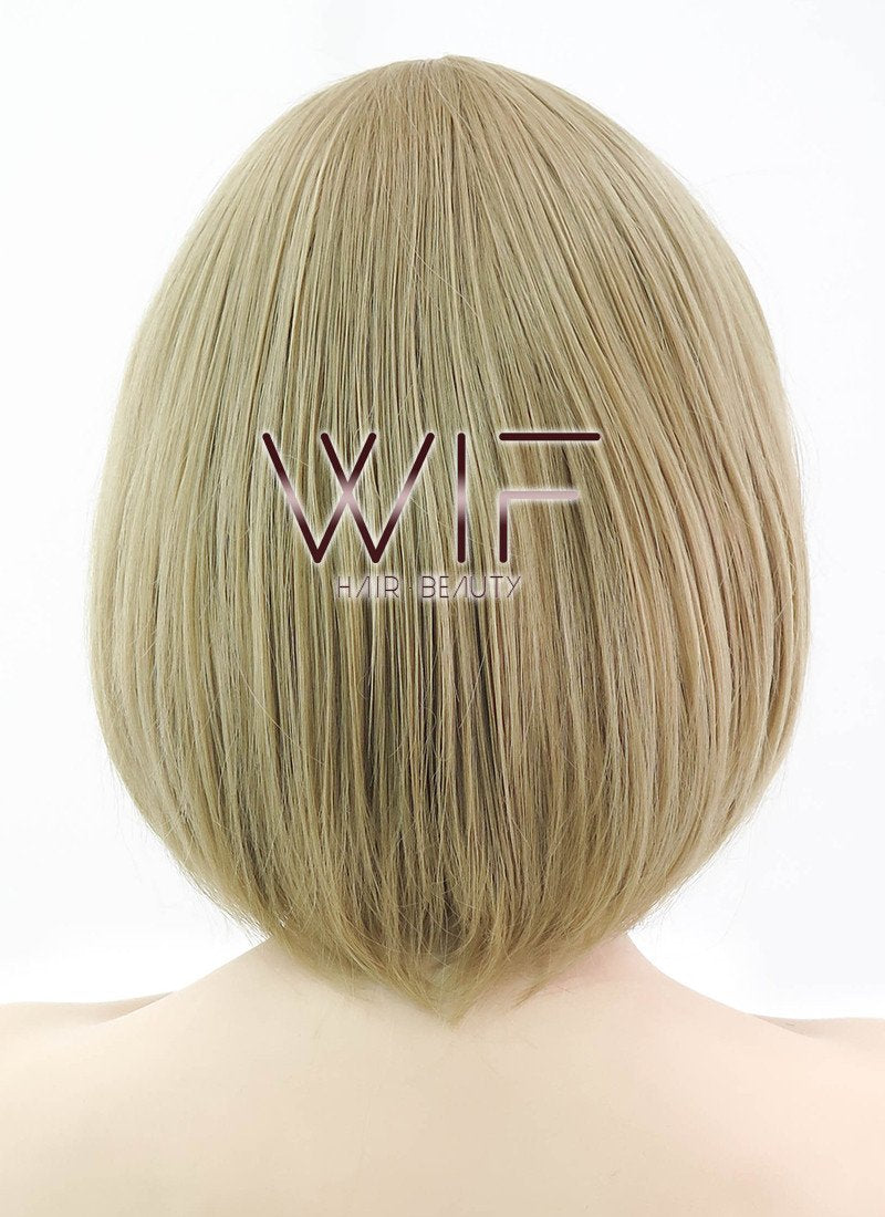 12" Straight Blonde Synthetic Wig TBZ1082