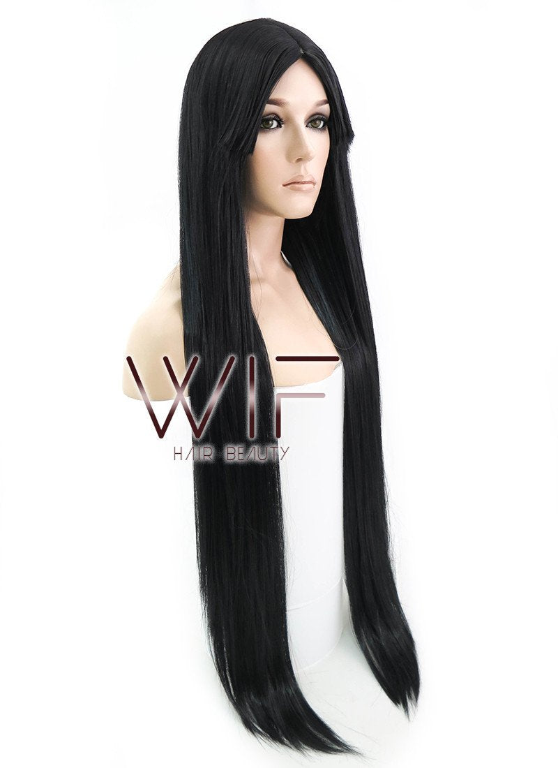 39" Straight Black Synthetic Wig TBZ1091