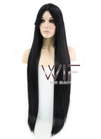 39" Straight Black Synthetic Wig TBZ1091