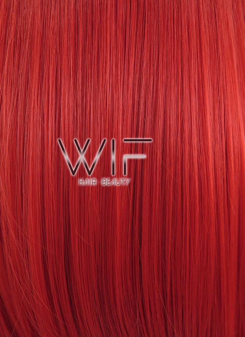 16" Straight Red Synthetic Wig TBZ1101