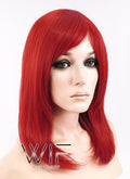 16" Straight Red Synthetic Wig TBZ1101
