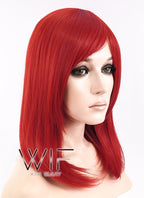16" Straight Red Synthetic Wig TBZ1101