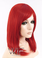 16" Straight Red Synthetic Wig TBZ1101