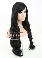 31" Wavy Black Synthetic Wig TBZ396A