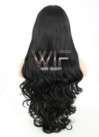 31" Wavy Black Synthetic Wig TBZ396A