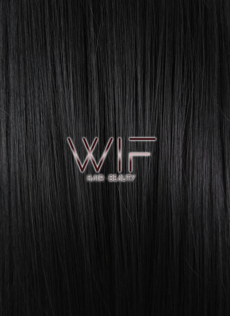 31" Straight Jet Black Synthetic Wig TBZ871