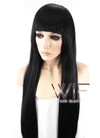 31" Straight Jet Black Synthetic Wig TBZ871
