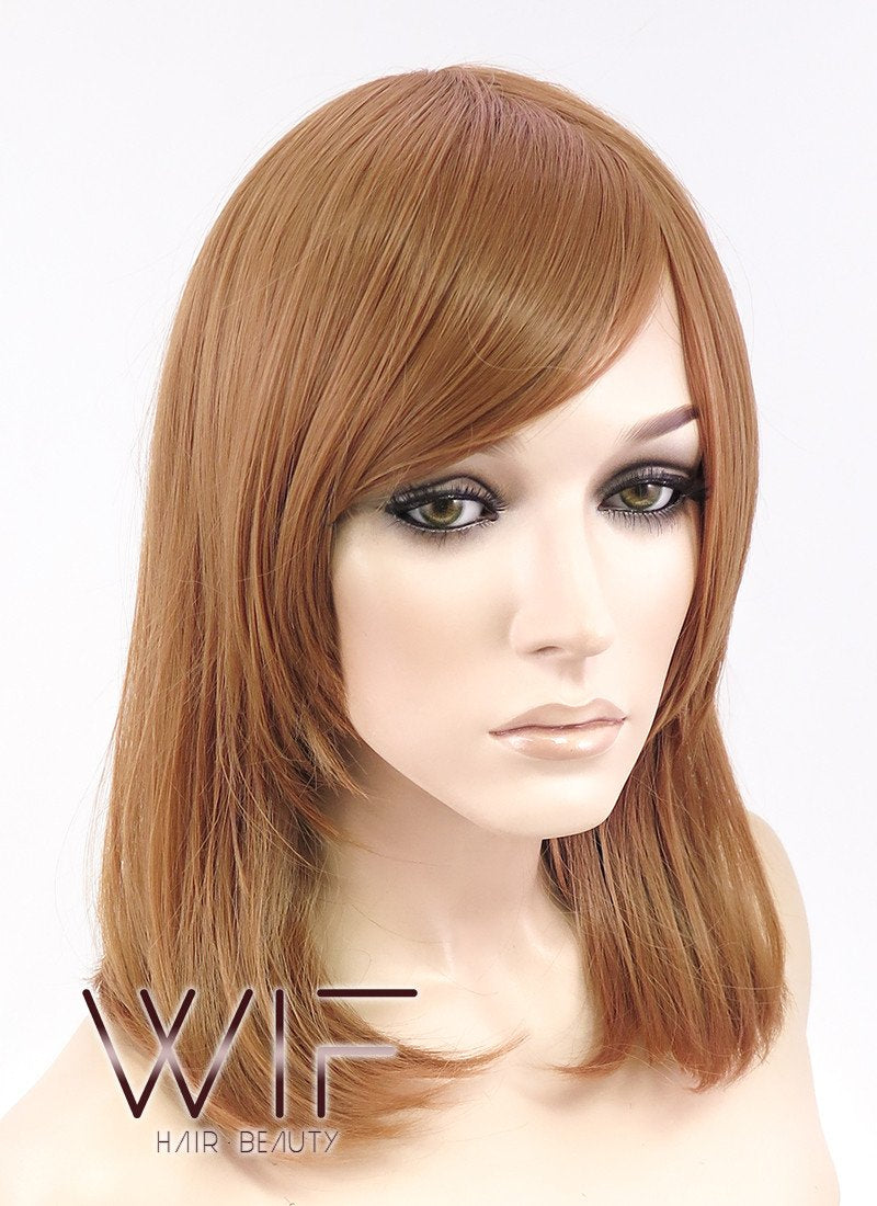 16" Straight Light Brown Synthetic Wig TBZ921