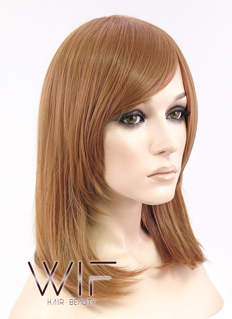 16" Straight Light Brown Synthetic Wig TBZ921