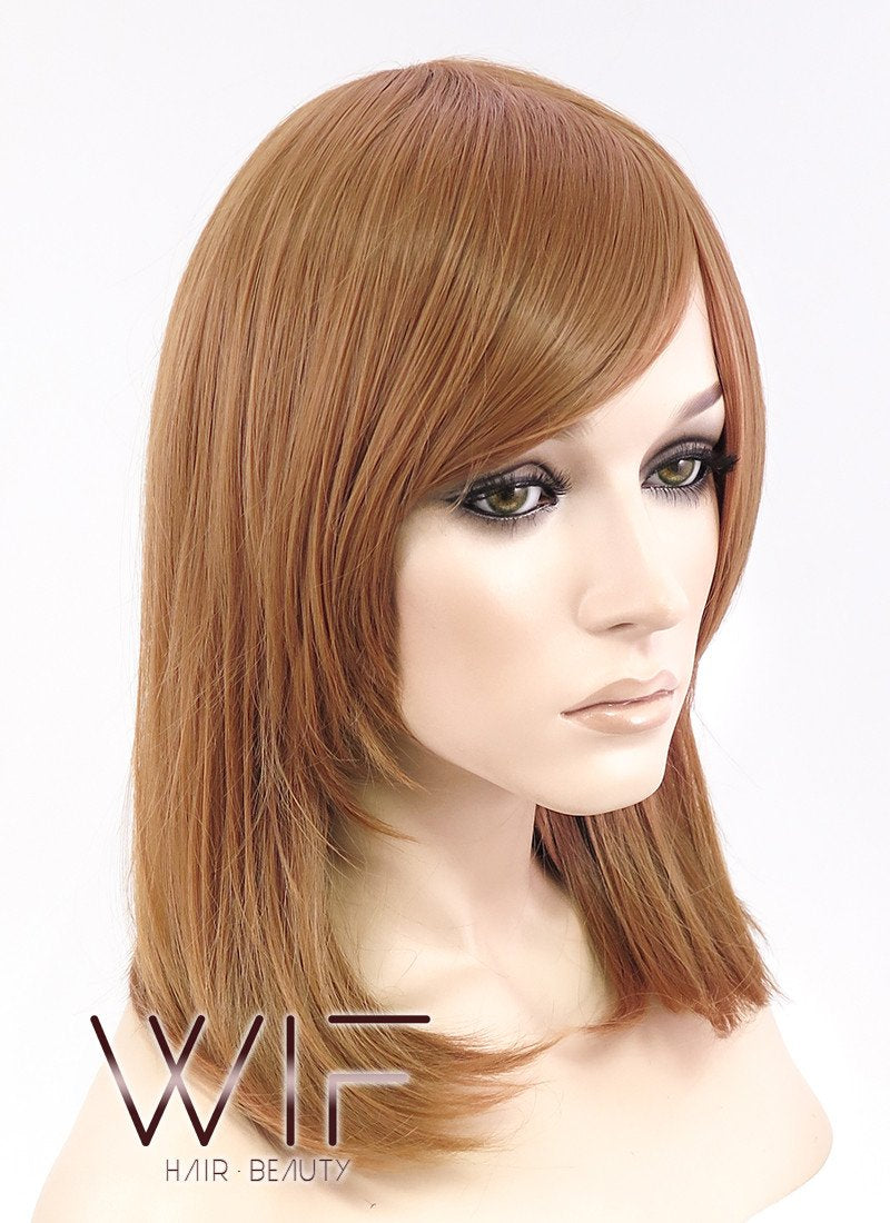 16" Straight Light Brown Synthetic Wig TBZ921