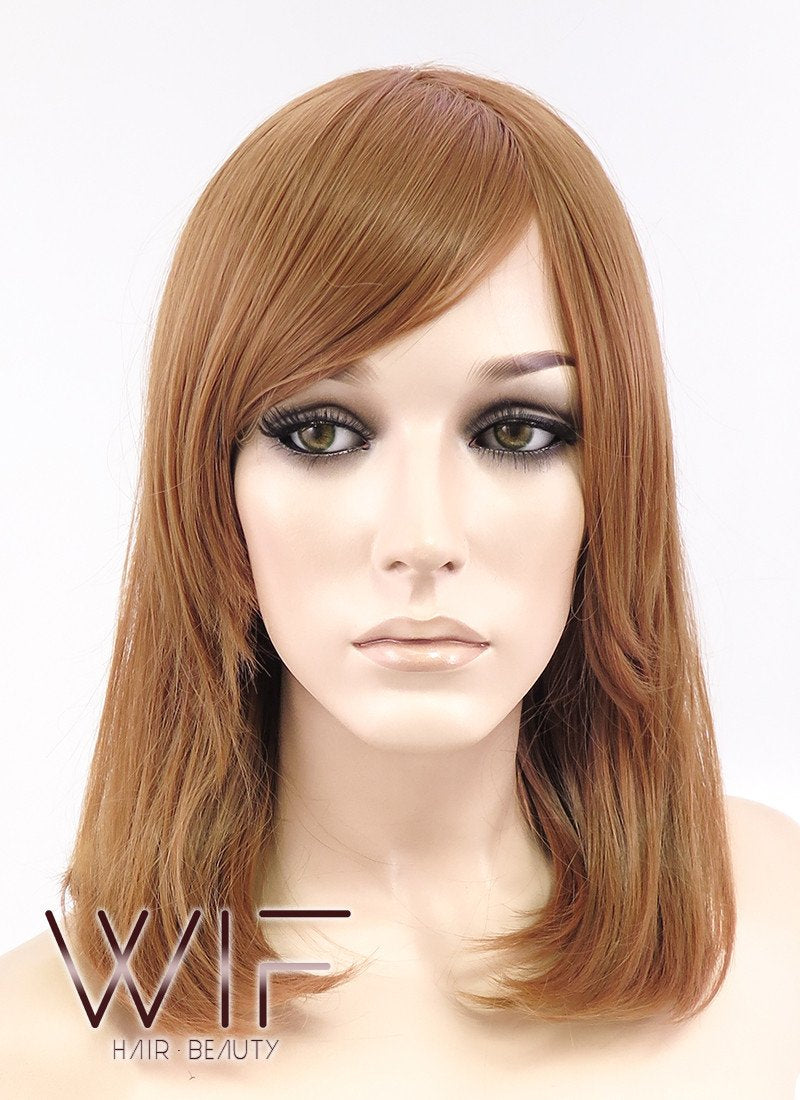 16" Straight Light Brown Synthetic Wig TBZ921
