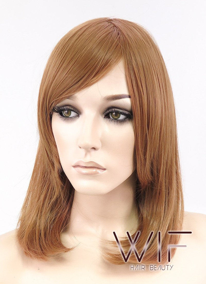 16" Straight Light Brown Synthetic Wig TBZ921