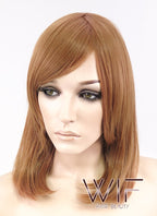 16" Straight Light Brown Synthetic Wig TBZ921