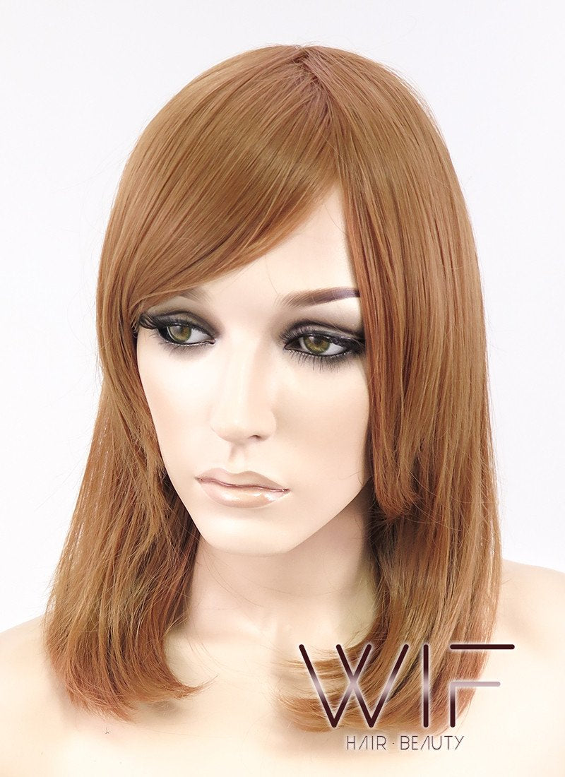 16" Straight Light Brown Synthetic Wig TBZ921
