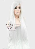 31" Straight White Synthetic Wig TBZ941