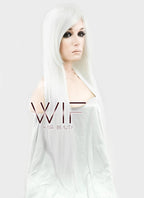 31" Straight White Synthetic Wig TBZ941