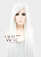 31" Straight White Synthetic Wig TBZ941