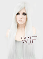 31" Straight White Synthetic Wig TBZ941