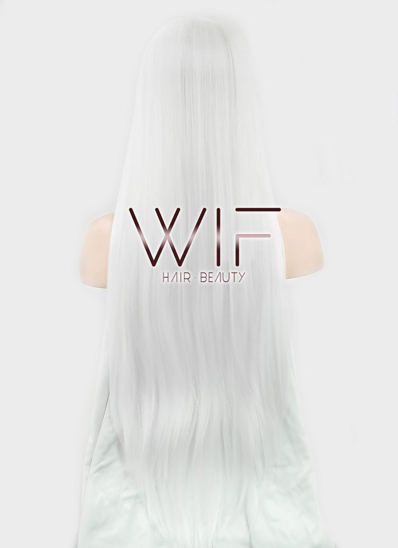 31" Straight White Synthetic Wig TBZ941