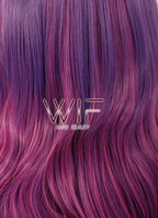 31" Wavy Mixed Purple Synthetic Wig TBZ961