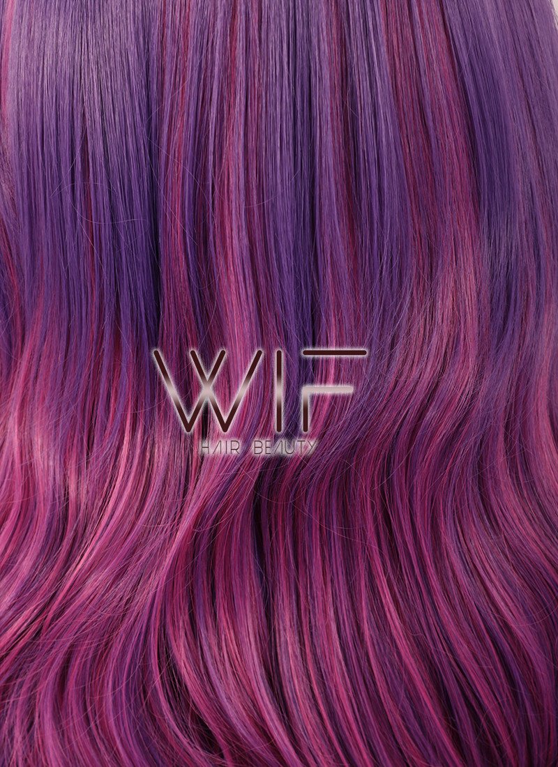31" Wavy Mixed Purple Synthetic Wig TBZ961