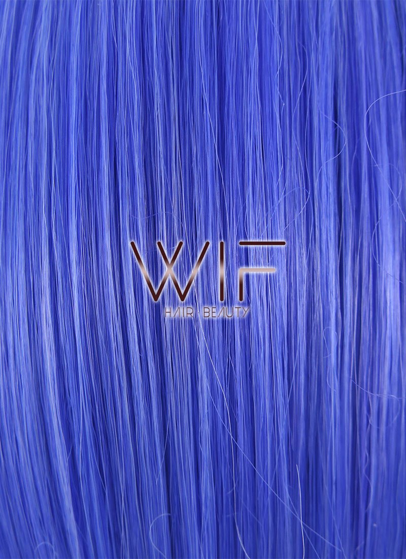 13" Straight Blue Synthetic Wig TBZ1108