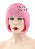 11" Straight Pink Synthetic Wig TBZ1117